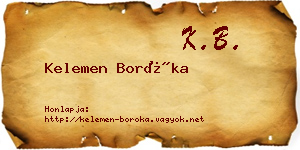 Kelemen Boróka névjegykártya