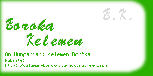 boroka kelemen business card