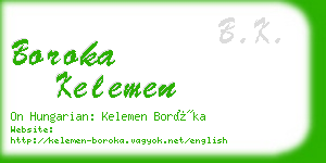 boroka kelemen business card